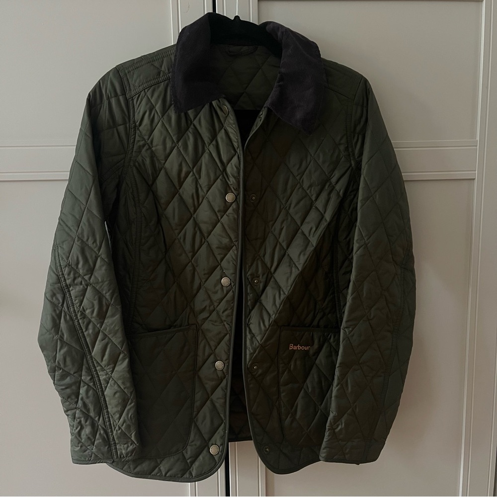 Barbour Quilted Jacket in Dark Green